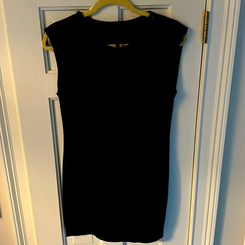 Navy suede dress
